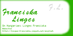 franciska linges business card